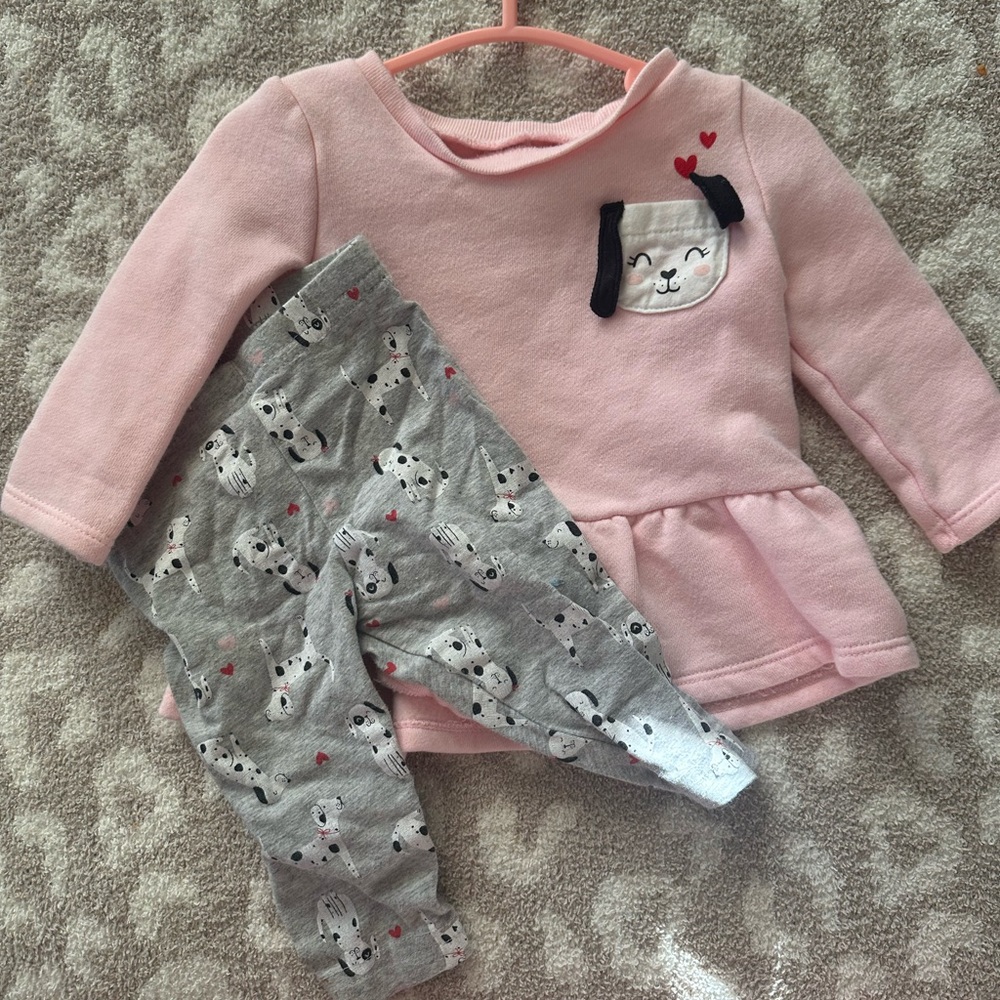 Carter's Pink Top with Dog Design